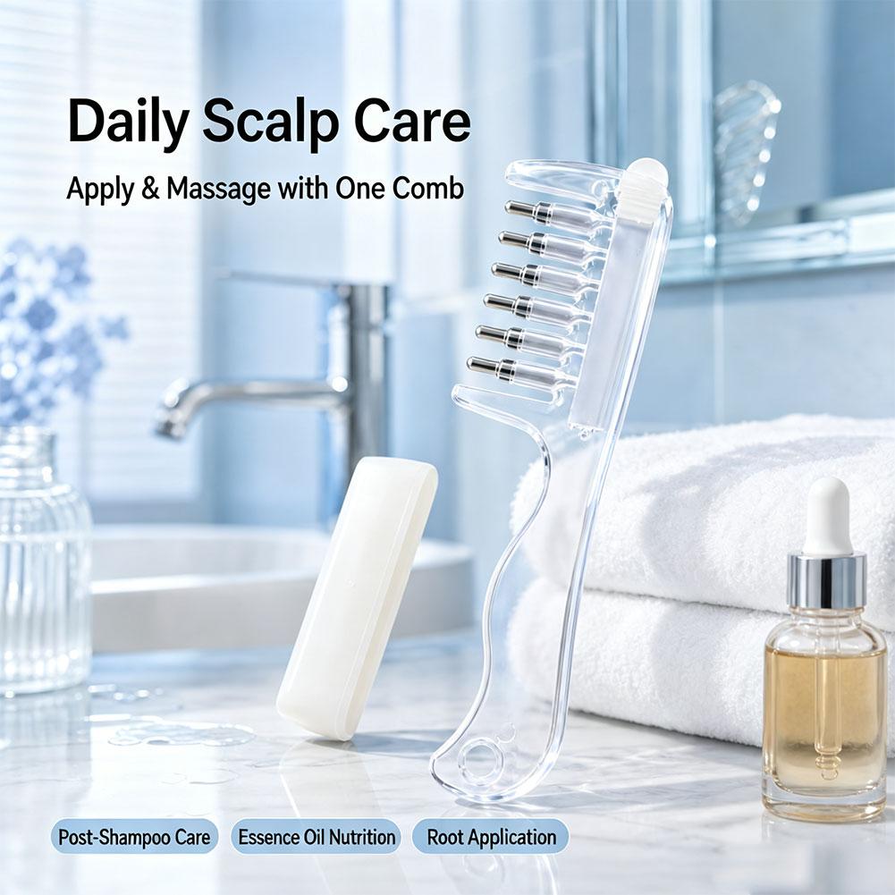 Hair Care - 투명 헤어 뿌리 빗, 액체 도포용