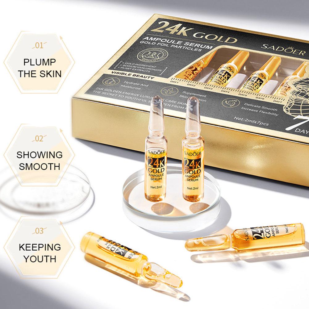 2ml*7 바이알/박스 비타민 C 앰플 에센스 24K  - Hyaluronic Acid Facial Serum 리뷰 및 가격